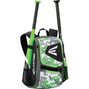 Easton E100P Carrying Case (Backpack) for Gear, Helmet, Glove, Bat, Bottle - Torq Green, Camo