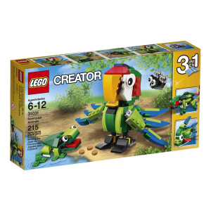 LEGO® Creator 31031 Rainforest Animals set features a parrot