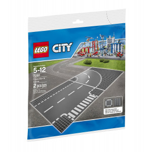 LEGO® City 7281 Town T-Junction and Curve Plate Building Kit