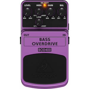 BEHRINGER BASS OVERDRIVE BOD400 Tube-Sound Overdrive Effects Pedal