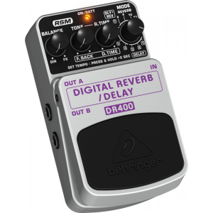 BEHRINGER DIGITAL REVERB/DELAY DR400 Digital Stereo Effects Pedal