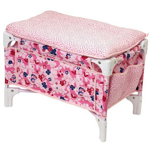 Corolle Les Classiques Floral Doll Bed and Changing Table